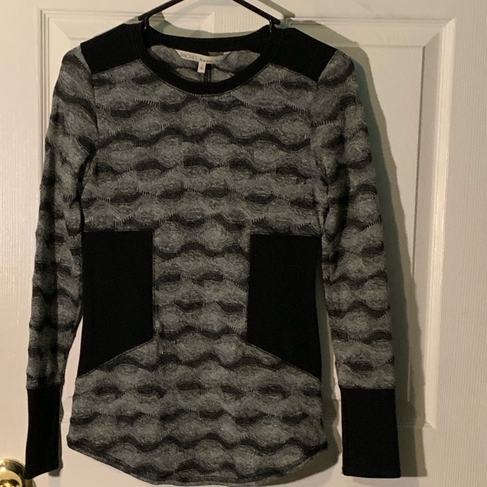 Rachel Roy Sweater with Black side panels.